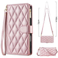 Samsung Galaxy Crossbody Leather Case with Zipper Wallet & Card Holder
