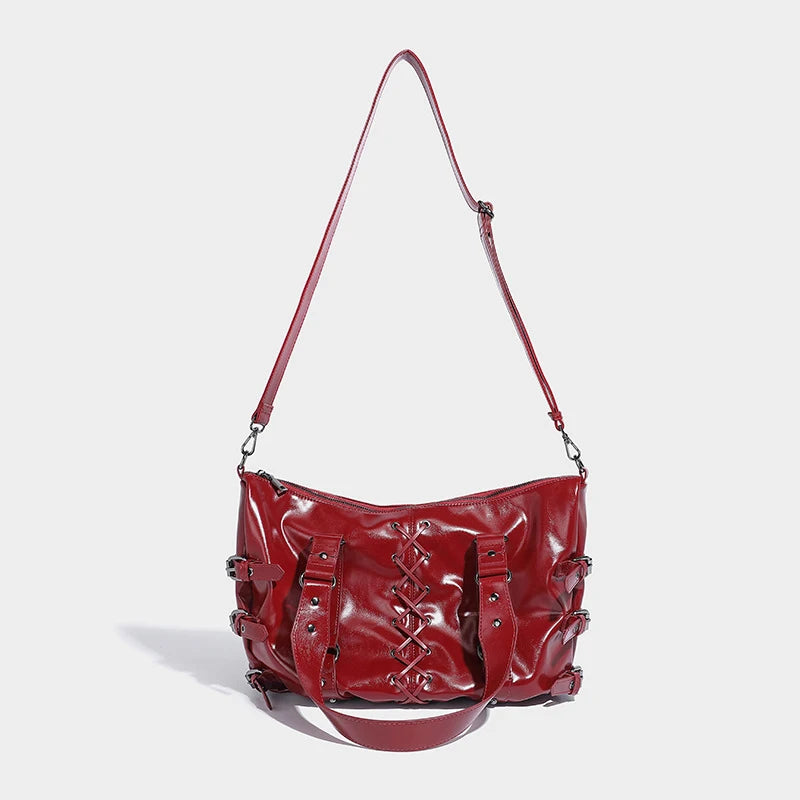 Women’s Vintage Studded Motorcycle Handbag