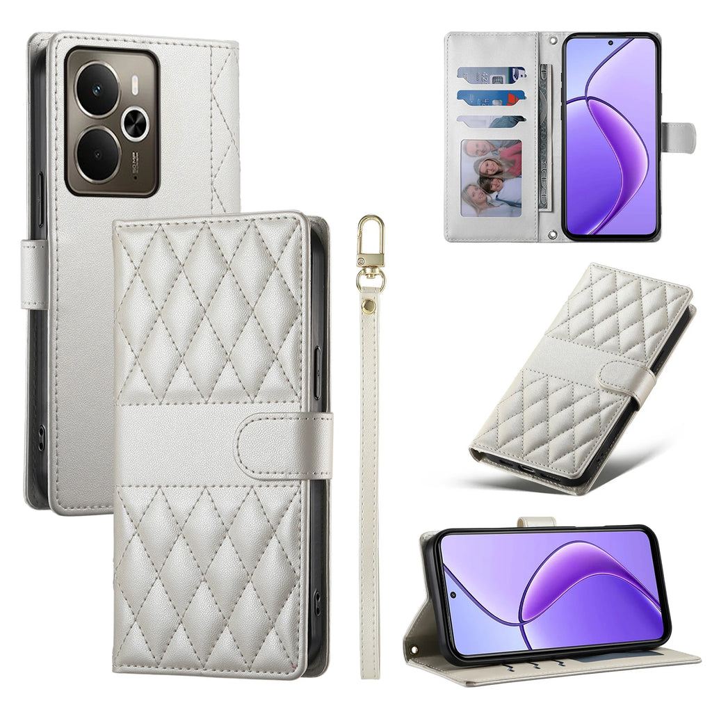 Crossbody Leather Phone Case for Samsung Galaxy – Lanyard Card Wallet Cover