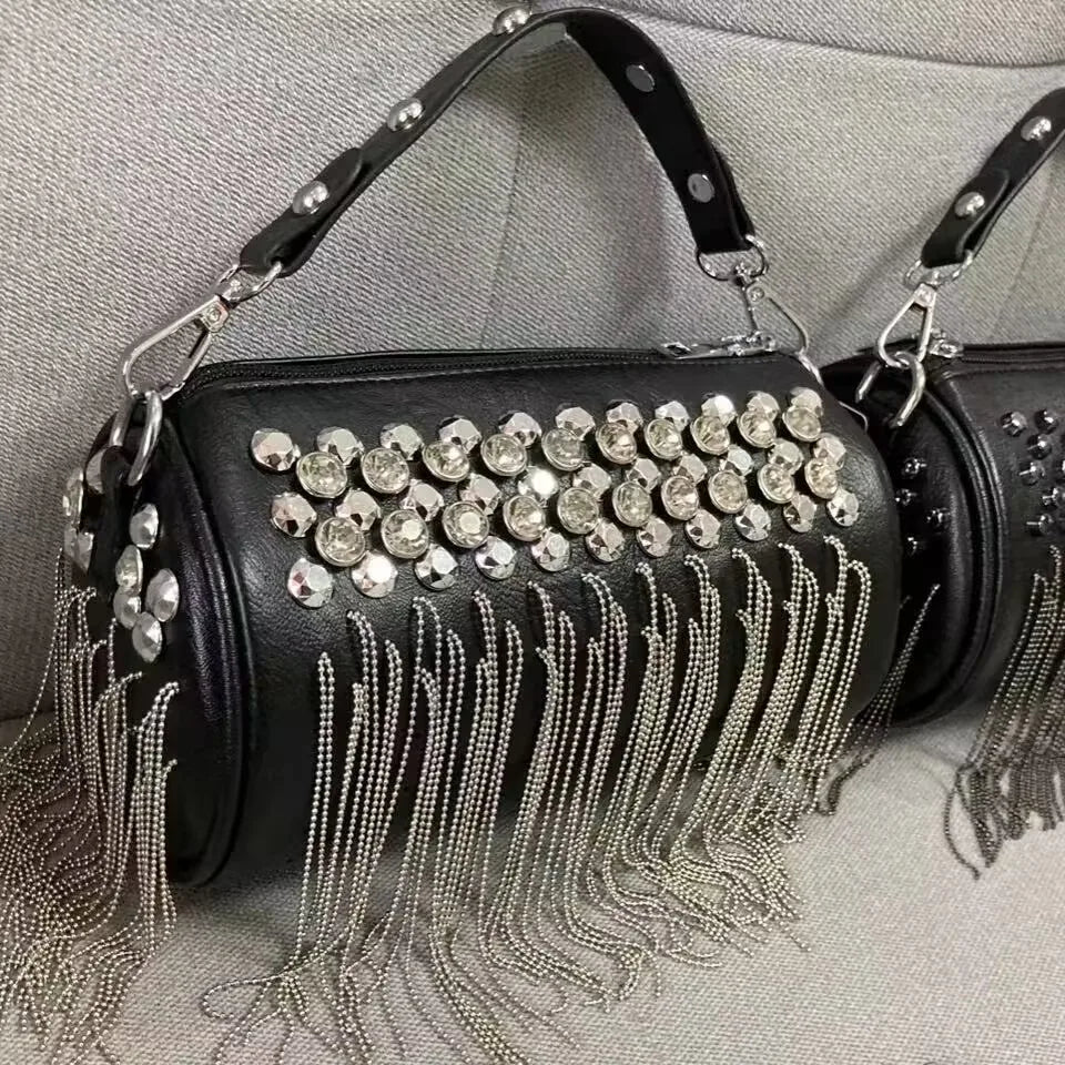 Tassel Rivet Women’s Shoulder & Crossbody Bag