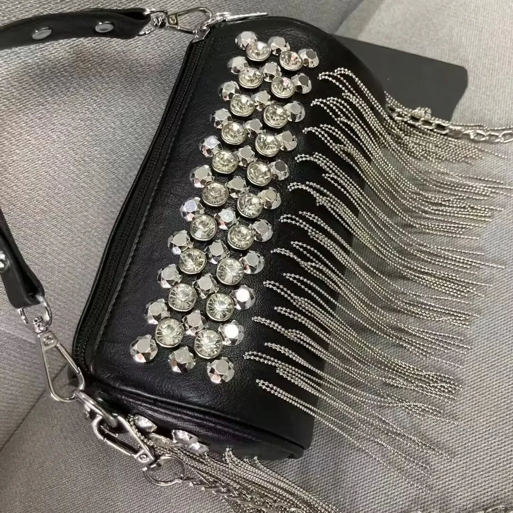 Tassel Rivet Women’s Shoulder & Crossbody Bag
