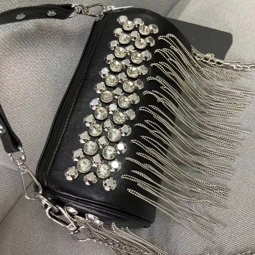 Tassel Rivet Women’s Shoulder & Crossbody Bag