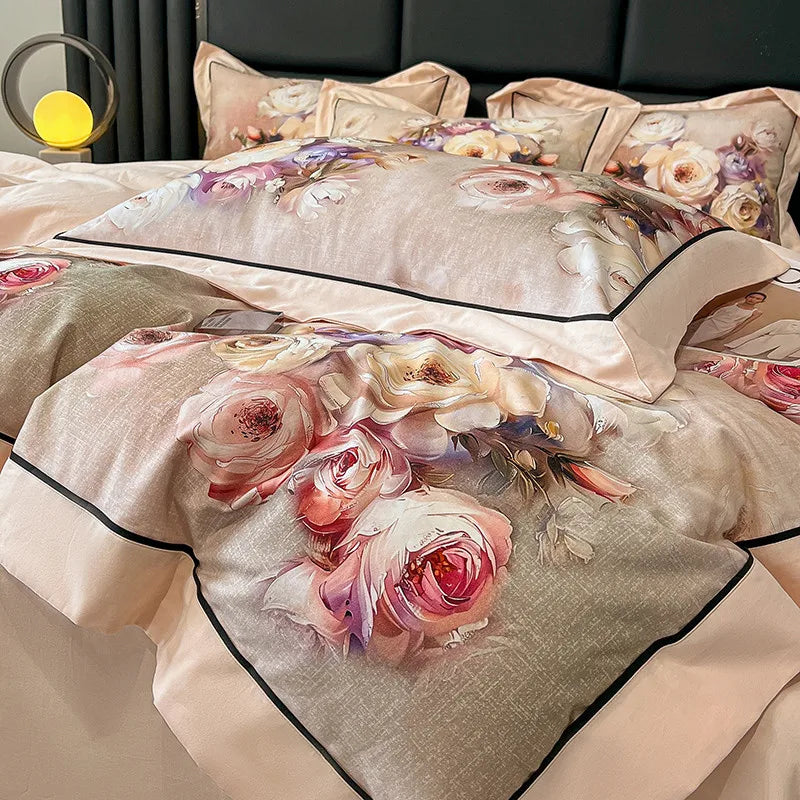 Elegant  Floral Vibrant Bedding Set