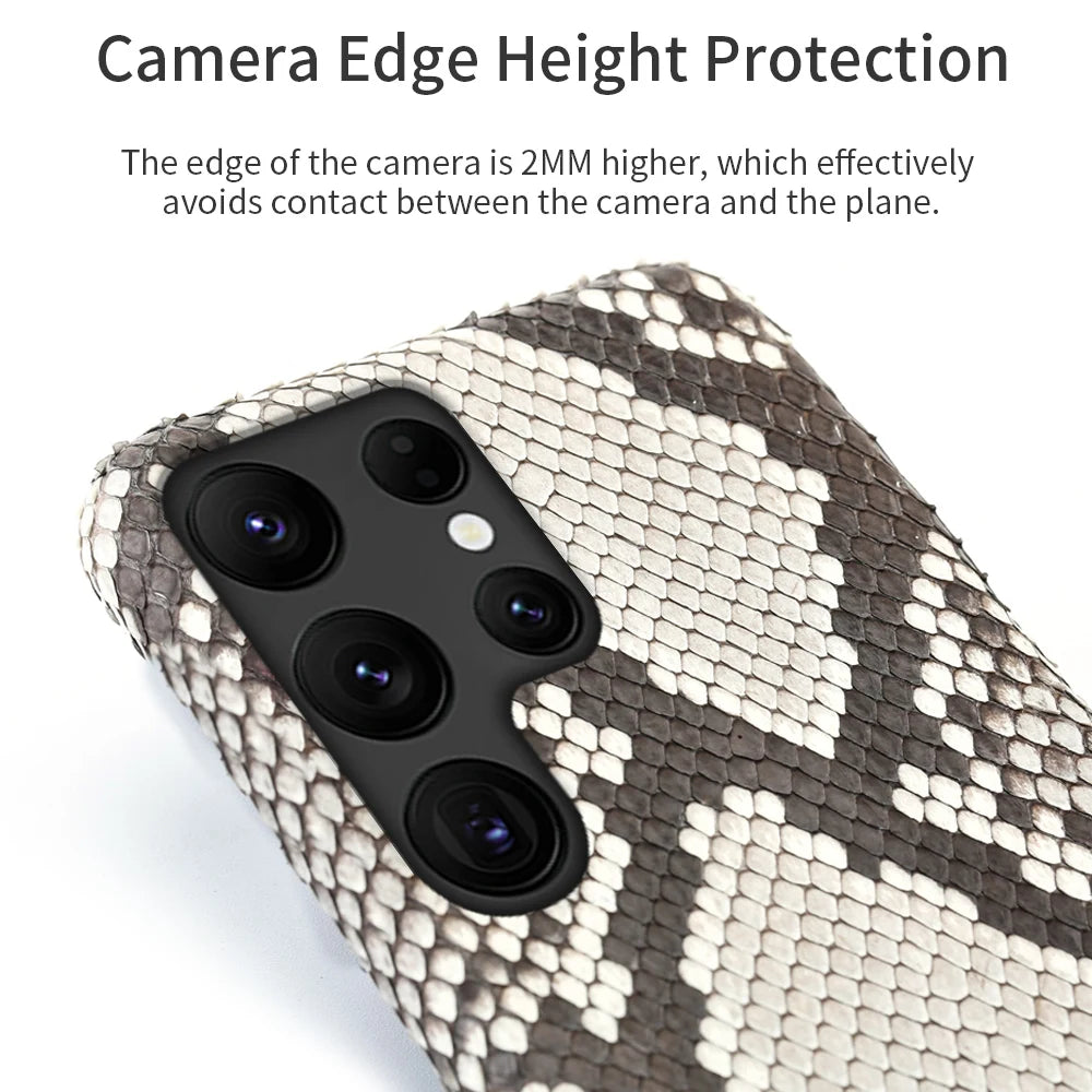 Samsung Galaxy Genuine Python Leather Case – Premium Snakeskin Back Cover