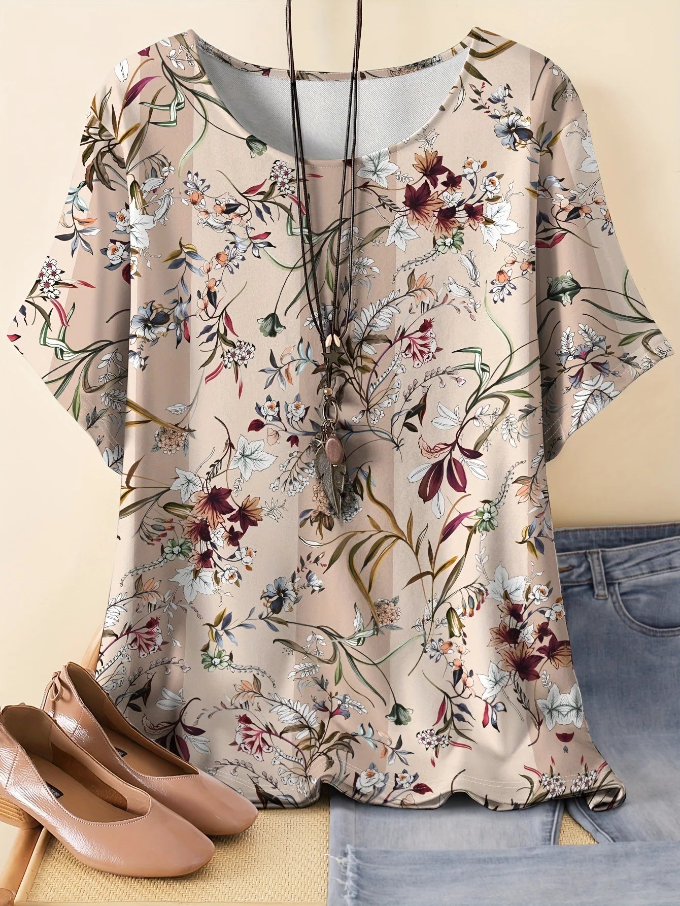 Summer Flower Butterfly T-Shirt