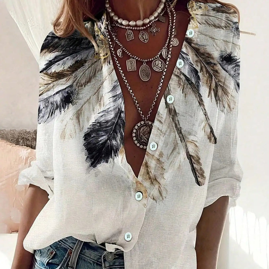 Native Western Ethnic Slim Fit Blouse