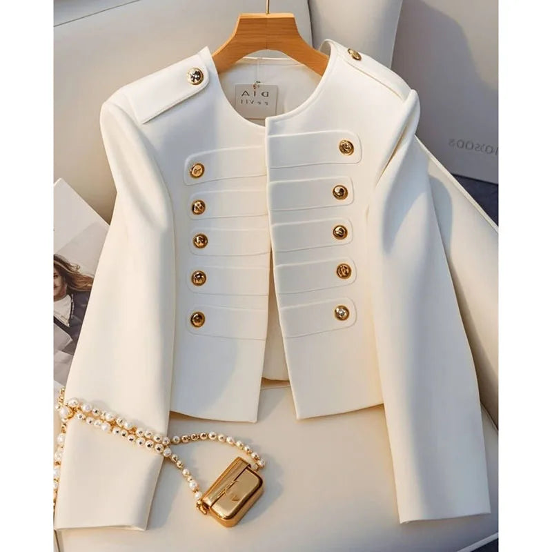 Luxurious White Short Jacket