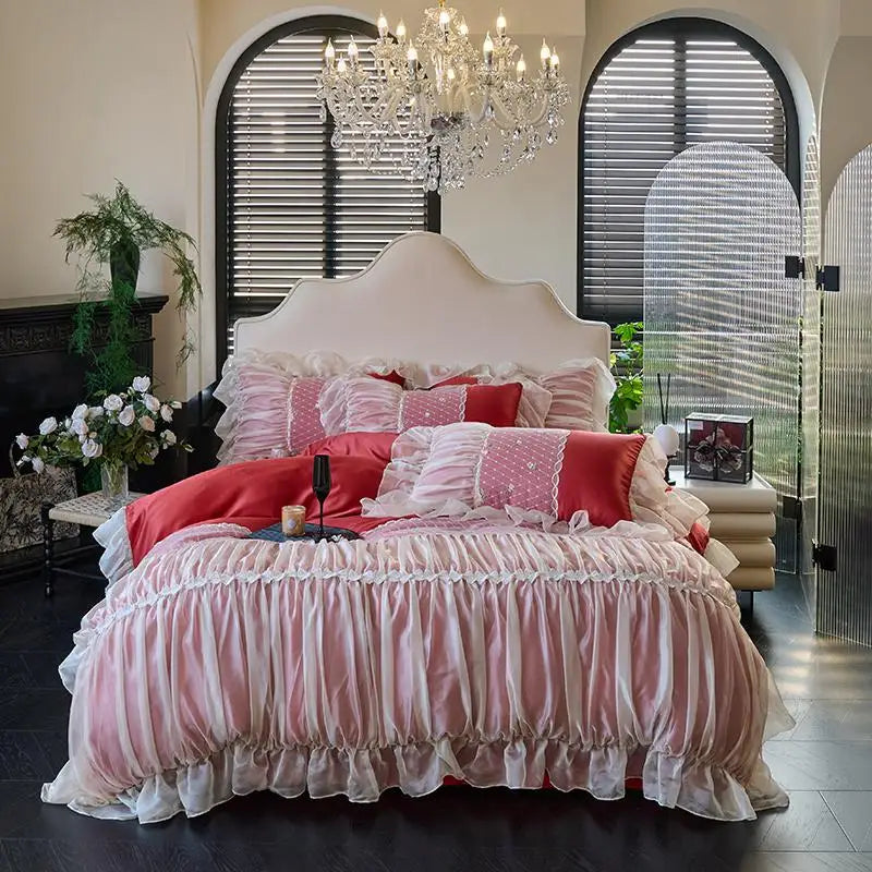 Luxury Sweet Princess Style French Cotton Bedding Set