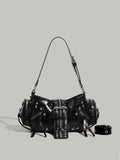 Women’s Studded PU Leather Shoulder Bag