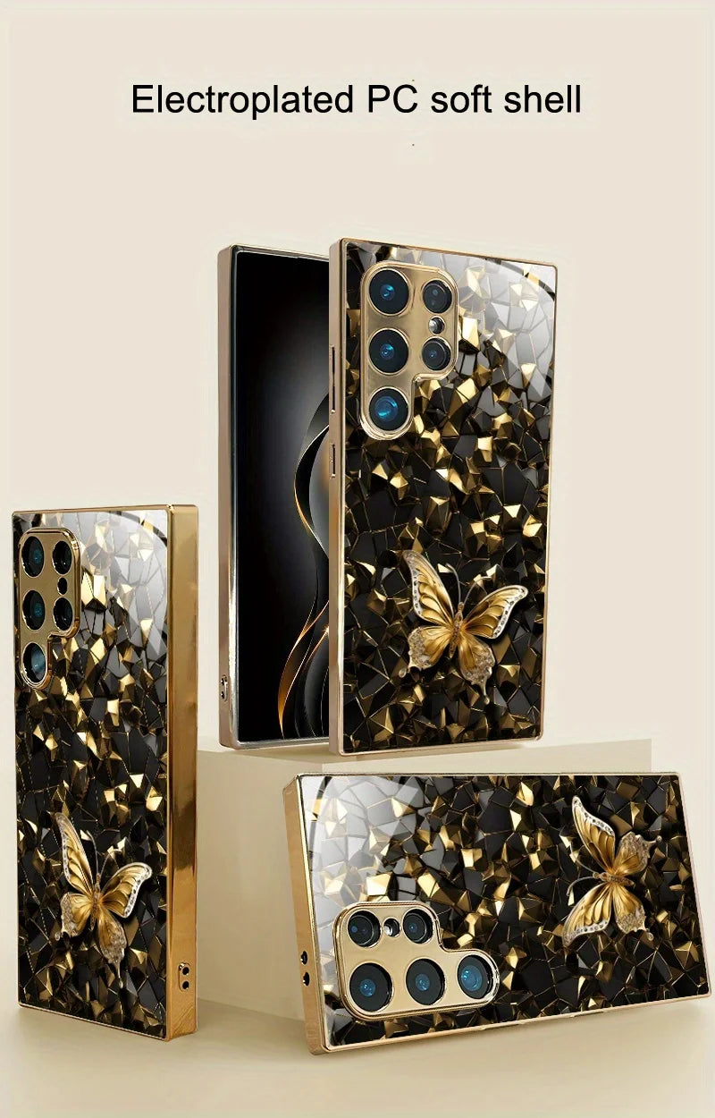 High-End Electroplated Glass TPU Phone Case for Samsung