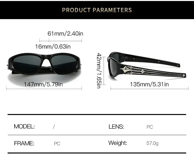 Cat Eye Sunglasses Rivet Star Sunglasses