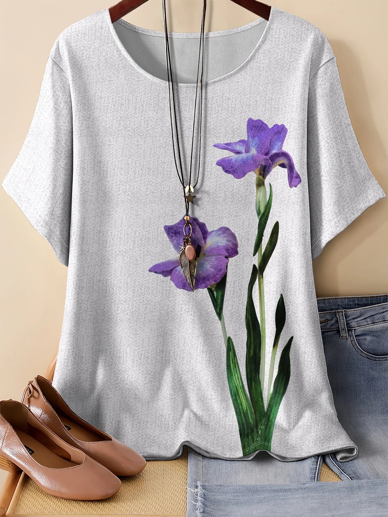 Summer Flower Butterfly T-Shirt