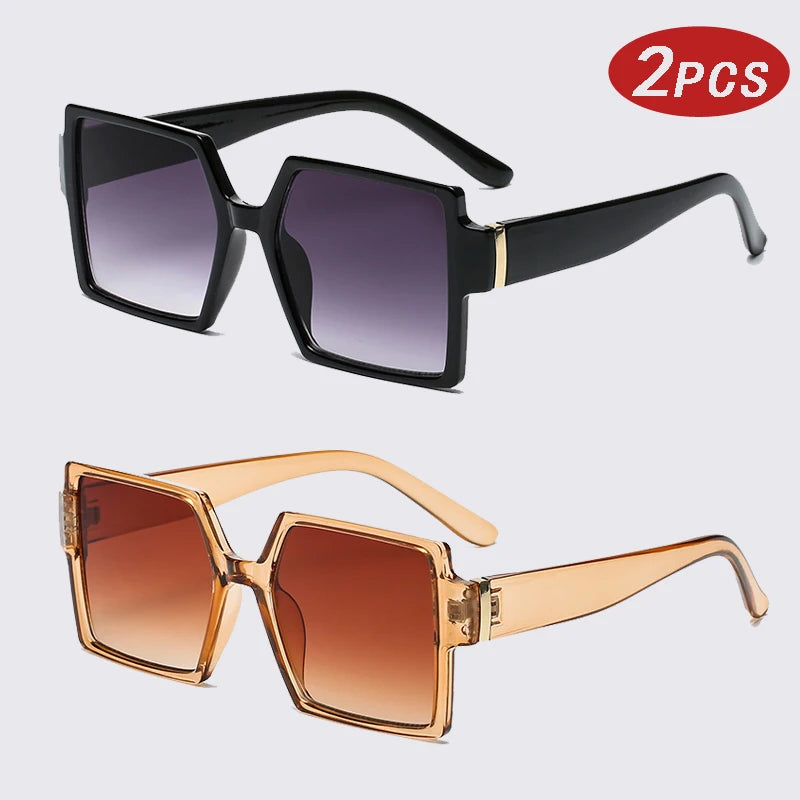 Square Large Frame Elegant Sunglasses