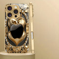 Luxurious Diamond Gold Metallic Phone Case For iPhone