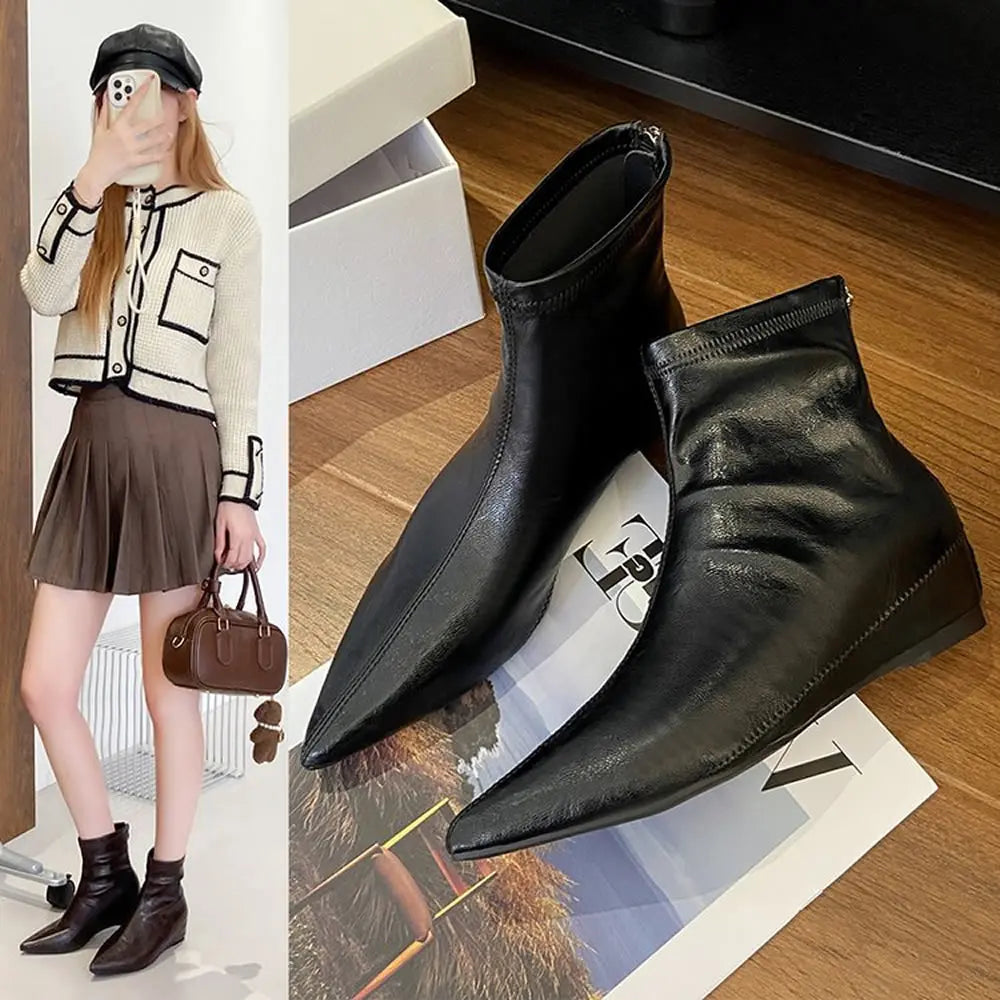 Women’s Retro Pointed Toe Ankle Boots