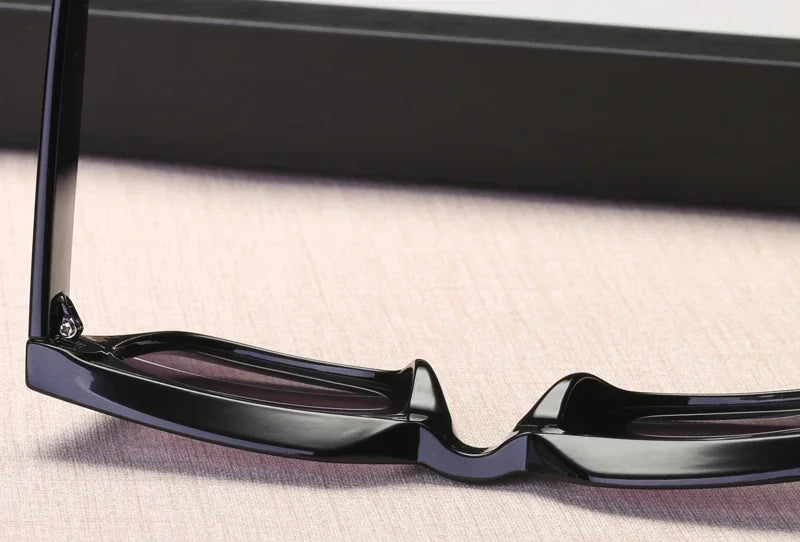 2pcs Fashion Square Thick Frame Anti Light Sunglasses UV400