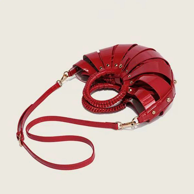 Half Moon Ring Shell Crossbody Bag