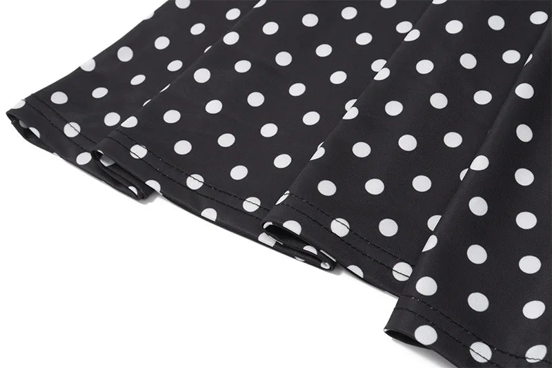 Women’s Polka Dot Off-Shoulder Sleeveless Mini Dress