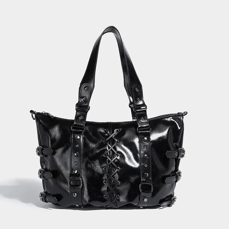 Women’s Vintage Studded Motorcycle Handbag