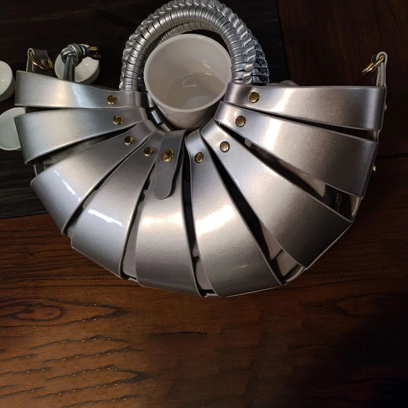 Half Moon Ring Shell Crossbody Bag