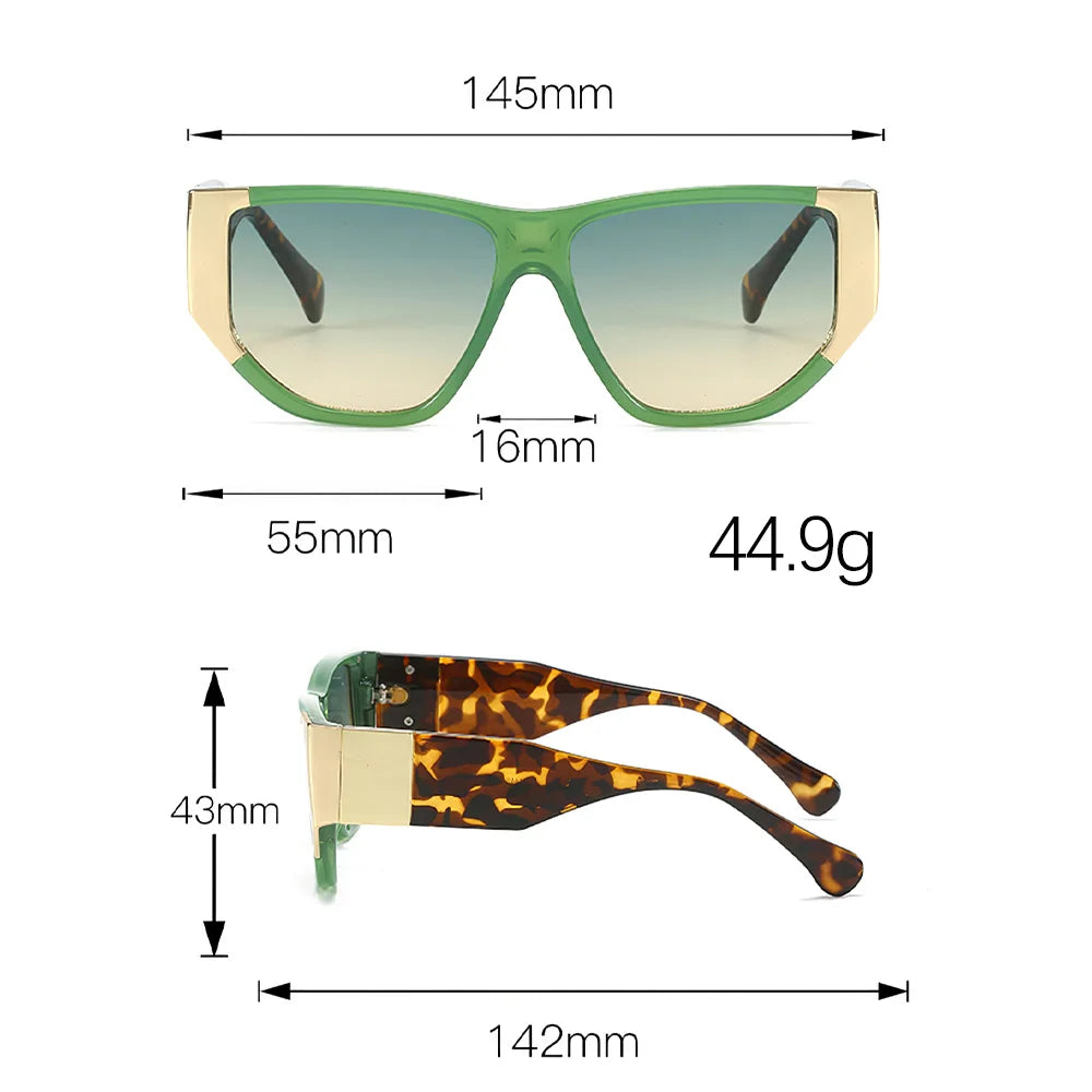 Elegant Square Gradient Lenses Sunglasses 