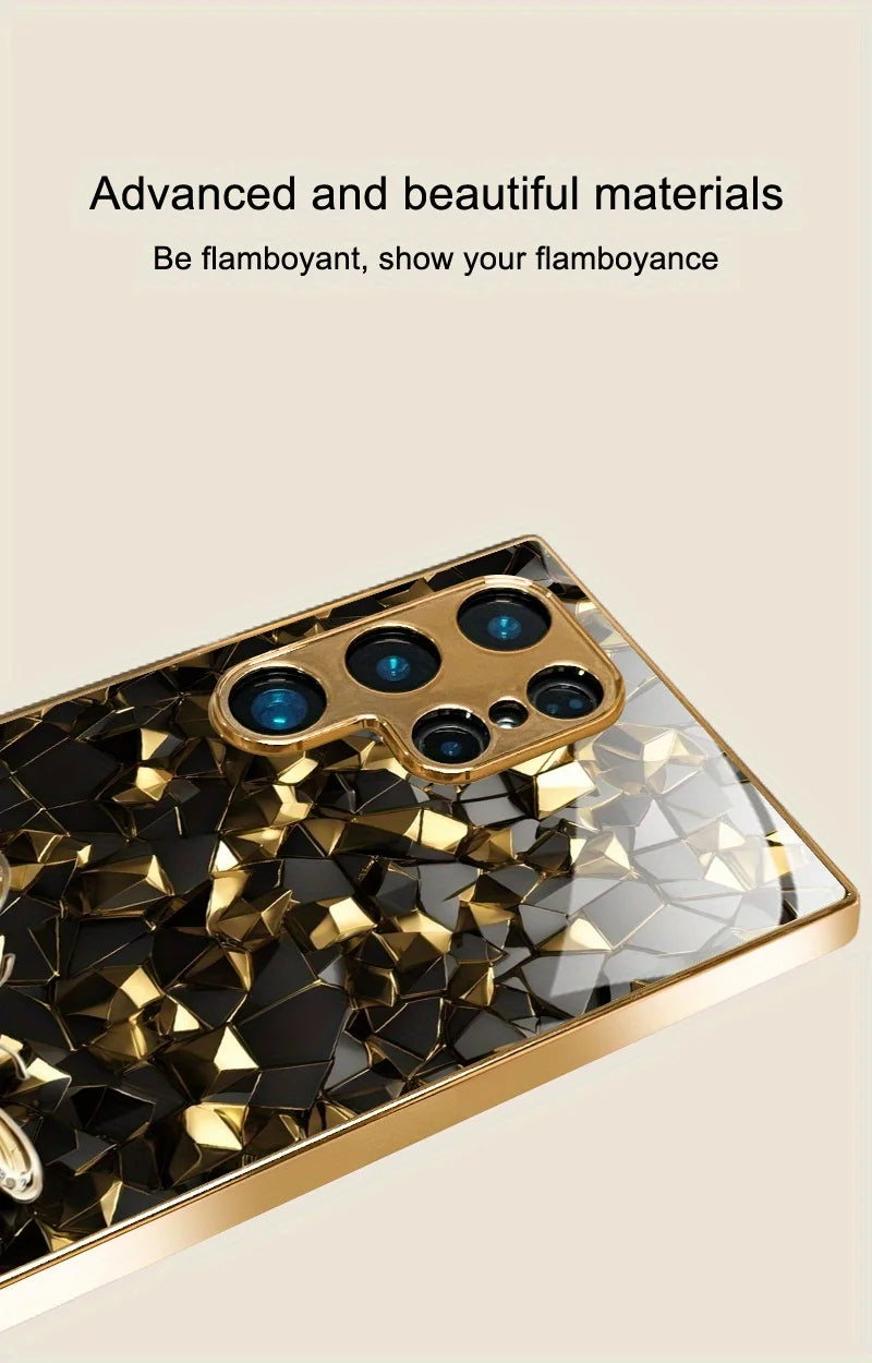 High-End Electroplated Glass TPU Phone Case for Samsung