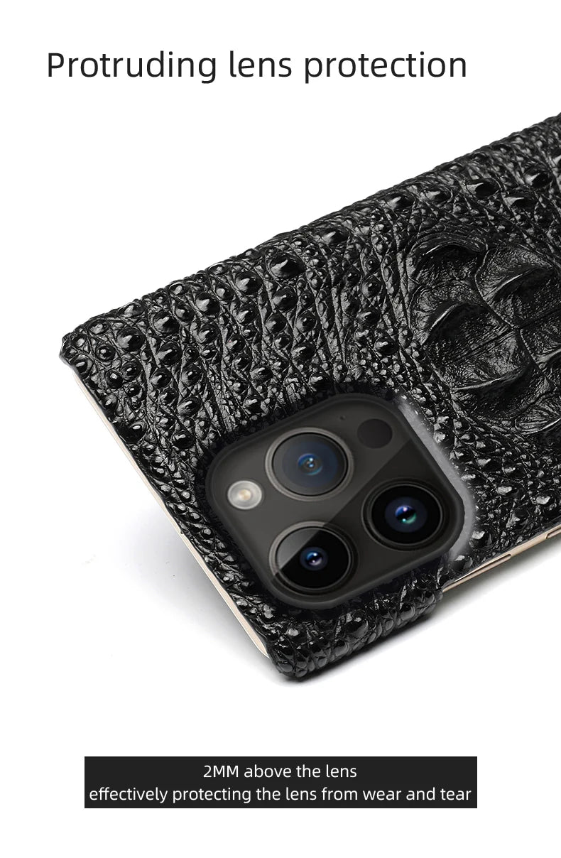 Elegant 3D Head Style Phone Case for iPhone – Premium Leather Cover