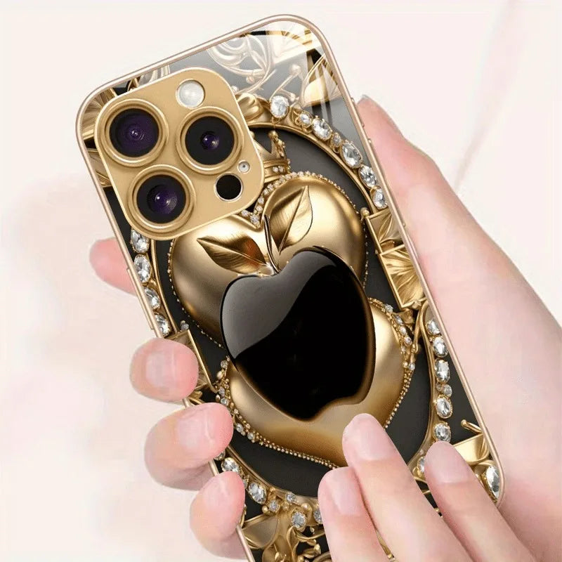 Luxurious Diamond Gold Metallic Phone Case For iPhone