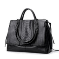 Vintage Snake Pattern Splicing Tote Shoulder Bag