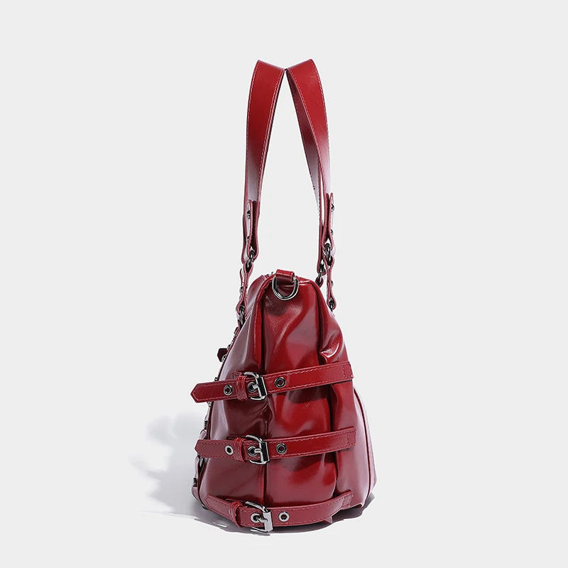 Women’s Vintage Studded Motorcycle Handbag