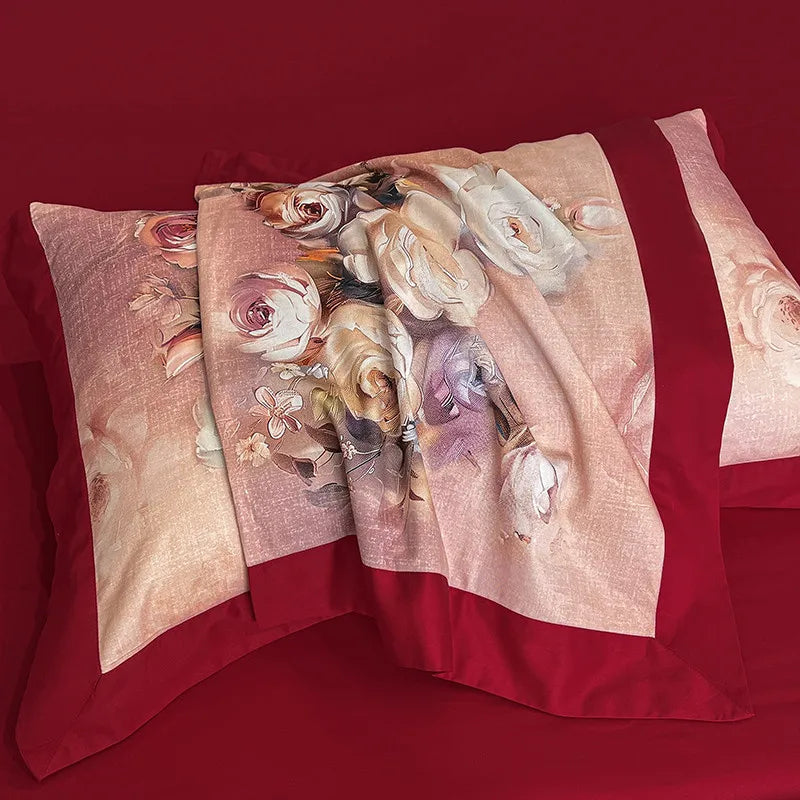 Elegant  Floral Vibrant Bedding Set
