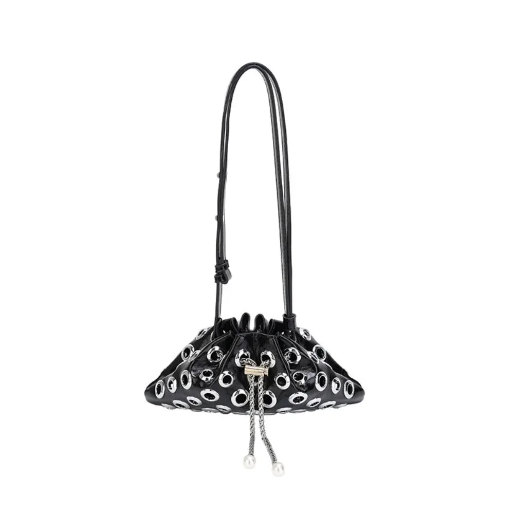 Unique Metal Stud Rivet Shoulder Bag