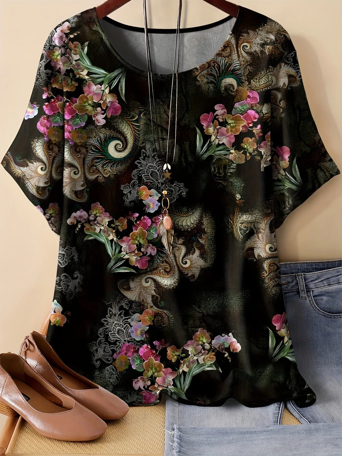 Summer Flower Butterfly T-Shirt