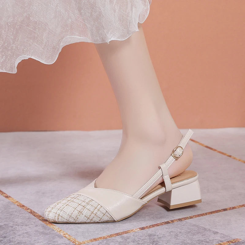 Women’s Buckle Strap Chunky Block Heel Sandals