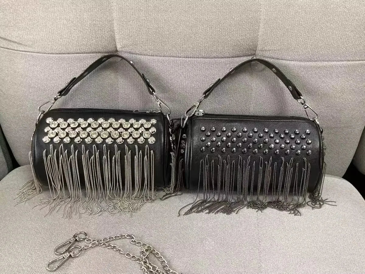 Tassel Rivet Women’s Shoulder & Crossbody Bag