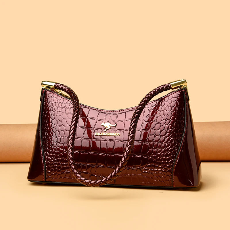 Crocodile Pattern Leather Casual Sac Bag