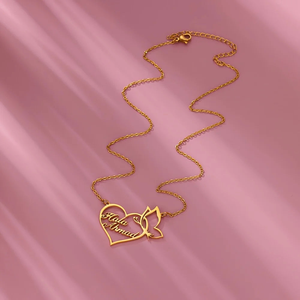 Custom Double Name Personalized Necklace