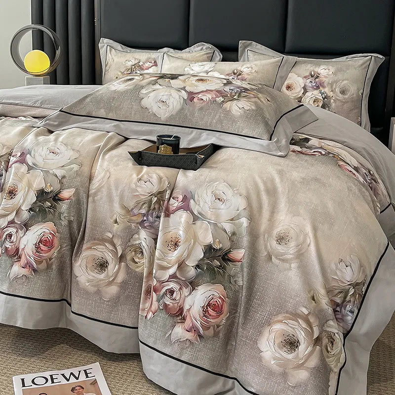 Elegant  Floral Vibrant Bedding Set