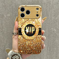 Glimmering Gold Electroplated Glass Phone Case for iPhone