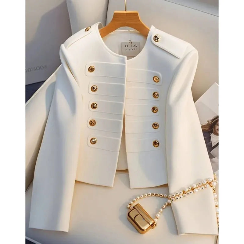 Luxurious White Short Jacket