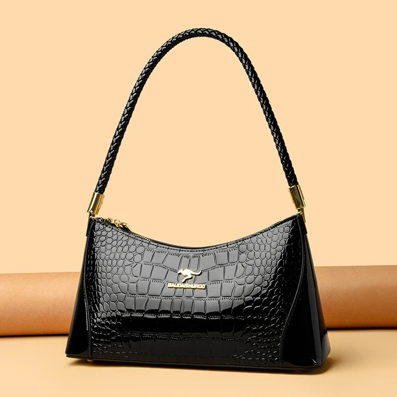 Crocodile Pattern Leather Casual Sac Bag
